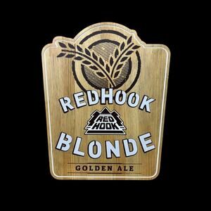 BEER SIGN , REDHOOK BLONDE GOLDEN ALE Wooden Bar Sign Vintage 22”/17”